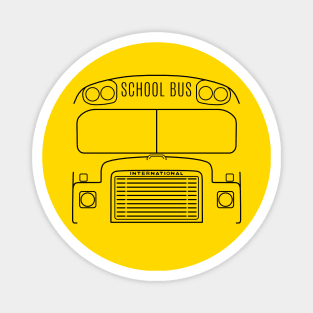 International Harvester Loadstar 1700 classic school bus black outline graphic Magnet